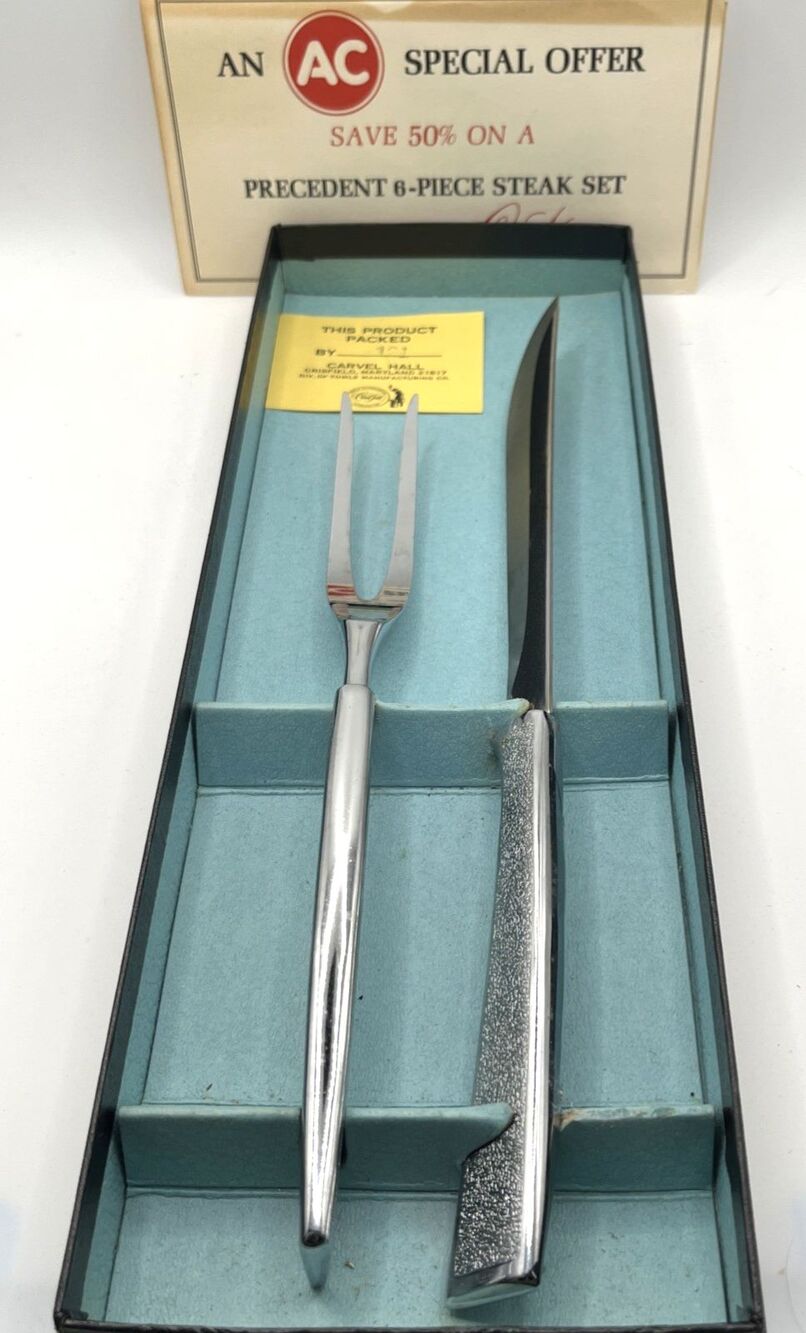 Carvel Hall Precedent Carving Set 1960s USA in Original Box